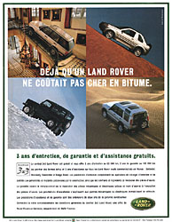 Publicit Land Rover 1999